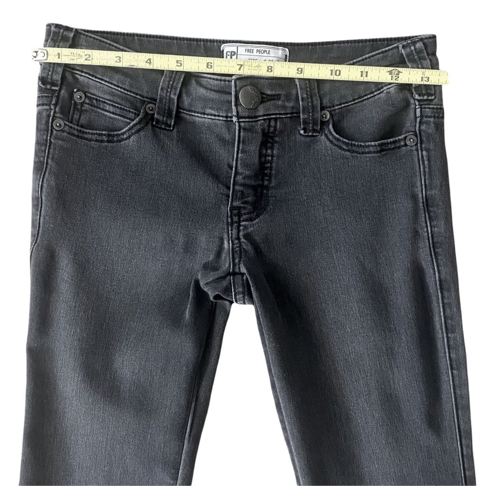 FREE PEOPLE Black Bell Bottom Flare Jeans SIZE 25 SHORT - Picture 7 of 8